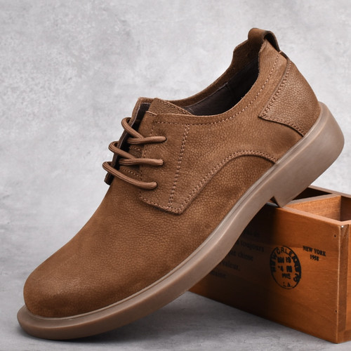 真皮男鞋美式复古休闲软底皮鞋