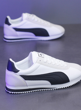 潮牌阿甘鞋男2025新款冬季男鞋韩版情侣款小白鞋百搭运动休闲鞋