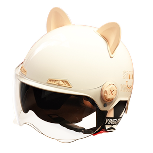 营缆头盔电动车女不压头发3c认证四季通用复古可爱电瓶车安全帽男