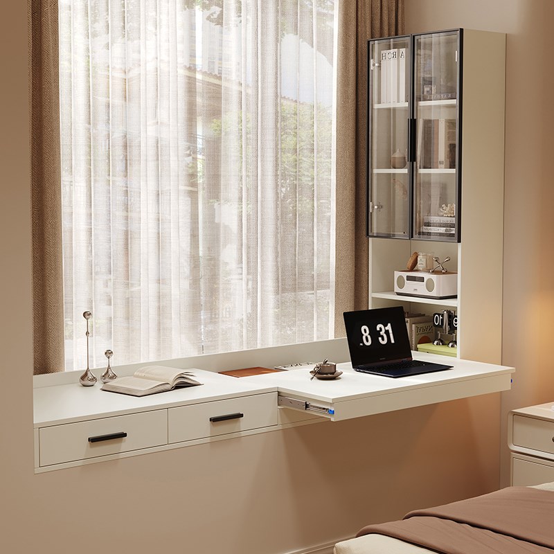 ENF级飘窗柜卧室窗边柜窗台改造柜书桌书柜一P体储物收纳柜可定制