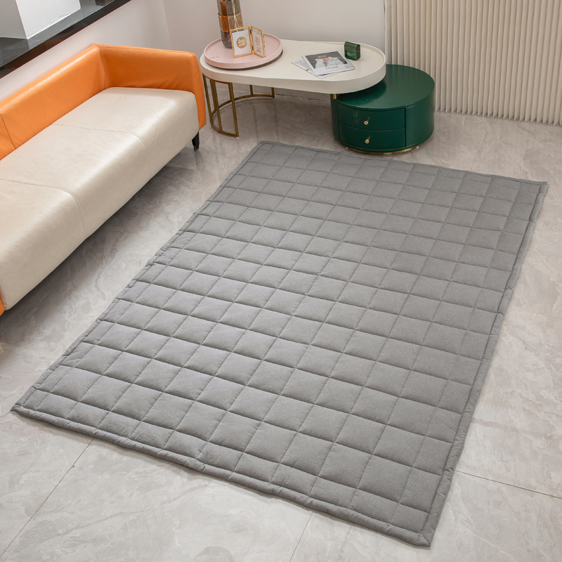 A类棉花地垫睡觉打地铺床垫软垫儿童爬爬垫可R水洗日式纯色榻榻米