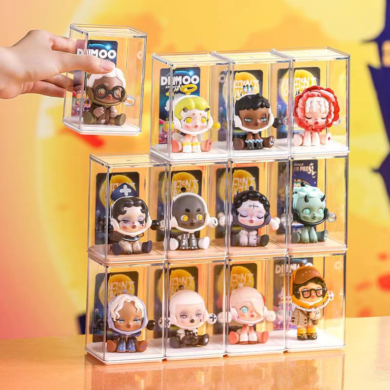 盲盒收纳展示e架popmart手办防尘PS塑料透明柜儿童卧室单个公仔di