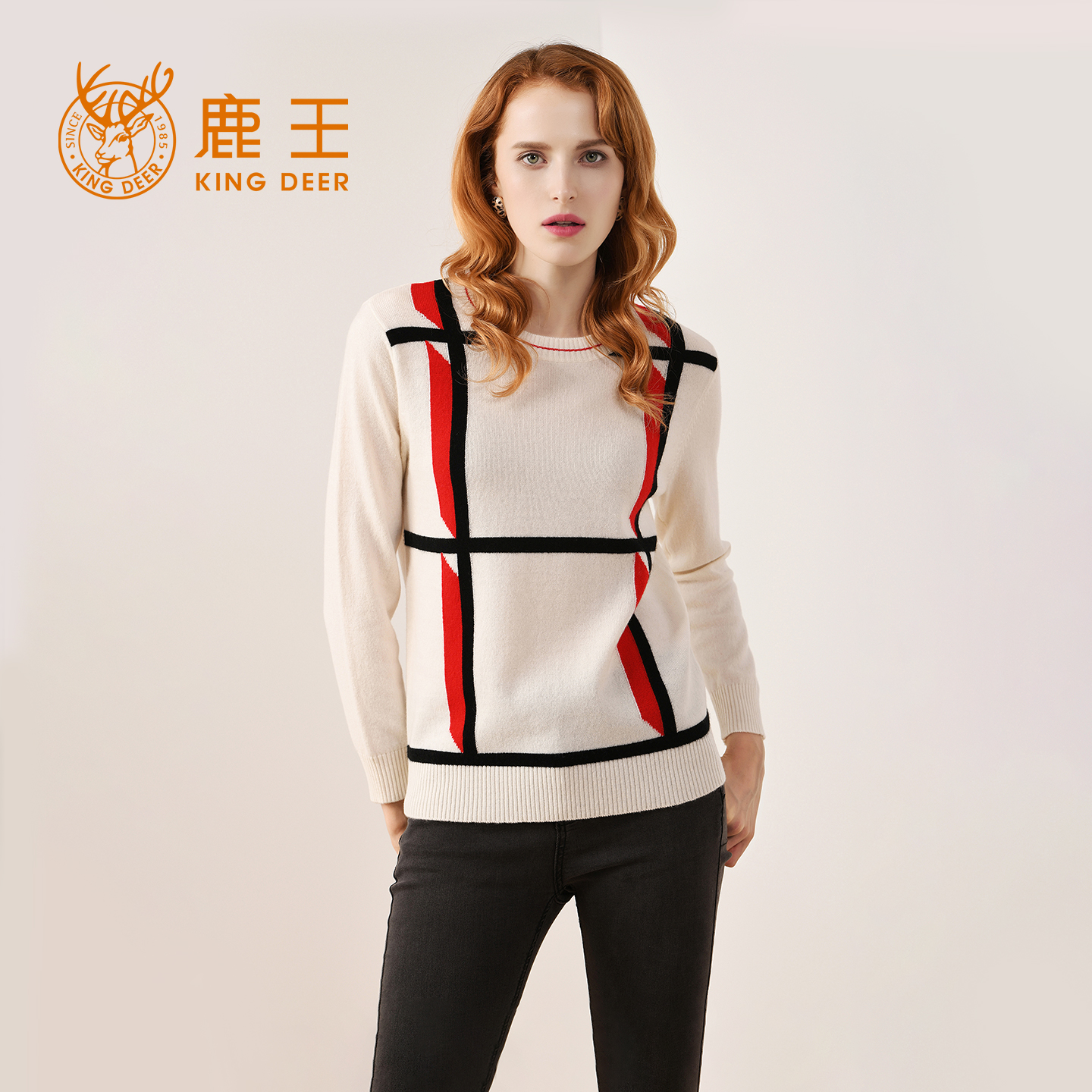 鹿王山羊绒女士羊绒衫