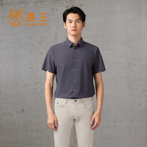 针织男士短袖开衫polo领衬衫