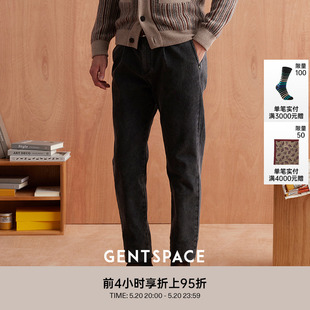 男士 中灰VINTAGE FIT休闲修身 GENTSPACE秋冬新品 九分长裤 牛仔裤