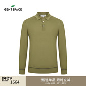 新品 针织POLO衫 男士 GENTSPACE秋季 绵羊毛休闲长袖