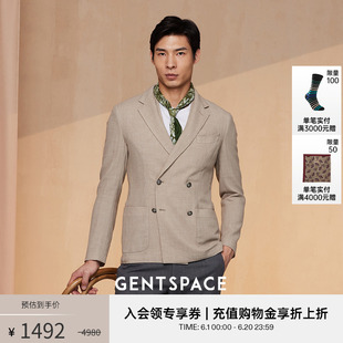 商务休闲西服西装 GENTSPACE春夏新品 男士 商务休闲羊毛修身 外套