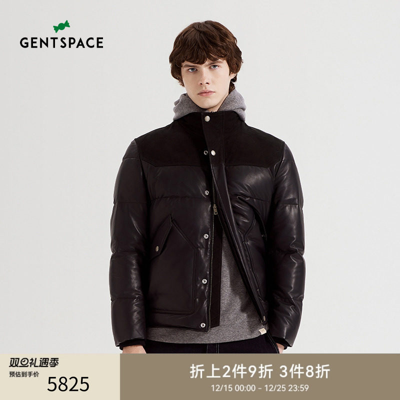 GENTSPACE24秋冬新款皮羽绒服男