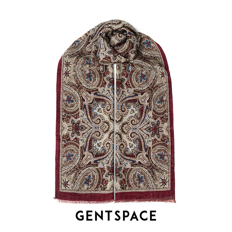 GENTSPACE浅咖色绵羊毛围巾