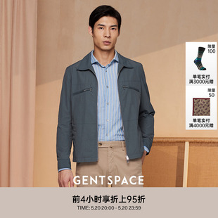 休闲翻领夹克外套 GENTSPACE春夏新品 薄款 男士 修身 时尚