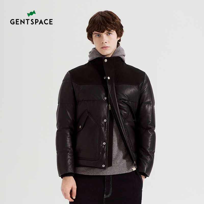 GENTSPACE24秋冬新款皮羽绒服男