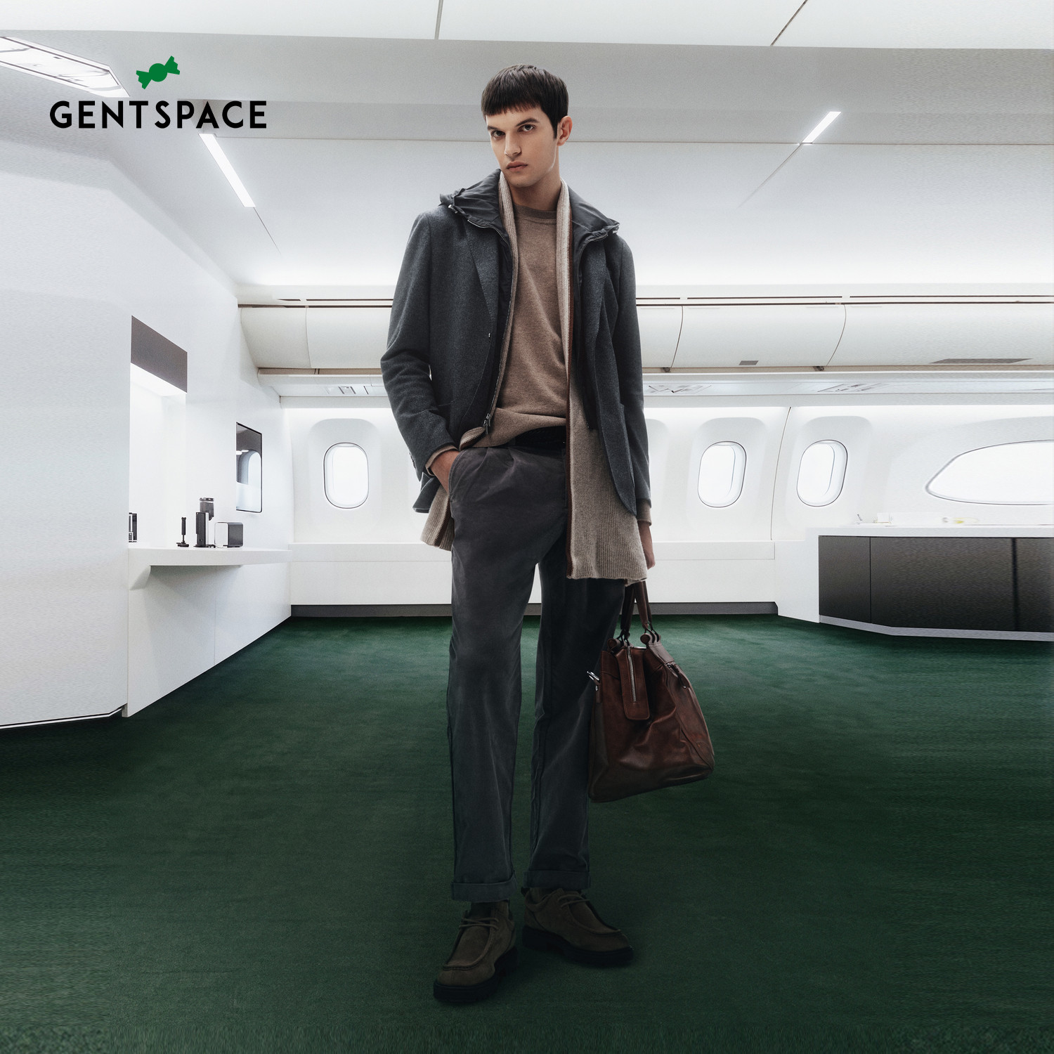 【冯唐联名款】GENTSPACE 25秋冬新品男士飞行服单西羊毛休闲外套