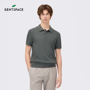 T恤 GENTSPACE2025夏新品 针织拼接简约时尚 都市通勤休闲短袖 POLO衫