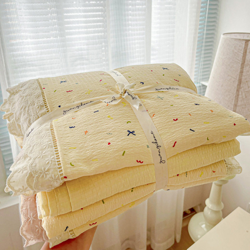 A类双层纱布床上用品四件套纯棉全棉床单被套被罩学生宿舍三件套4,床上用品,床品套件/四件套/多件套,淘宝优惠券,粉丝福利购,淘宝优惠卷