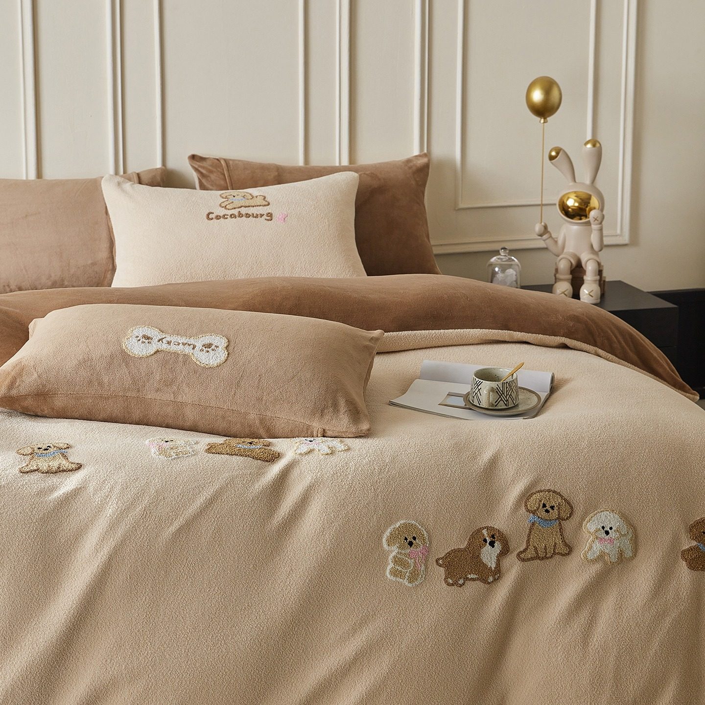 卡通加厚牛奶绒四件套保暖双面绒被套床品法莱绒床笠学生床三件套,床上用品,学生床品套件,淘宝优惠券,粉丝福利购,淘宝优惠卷