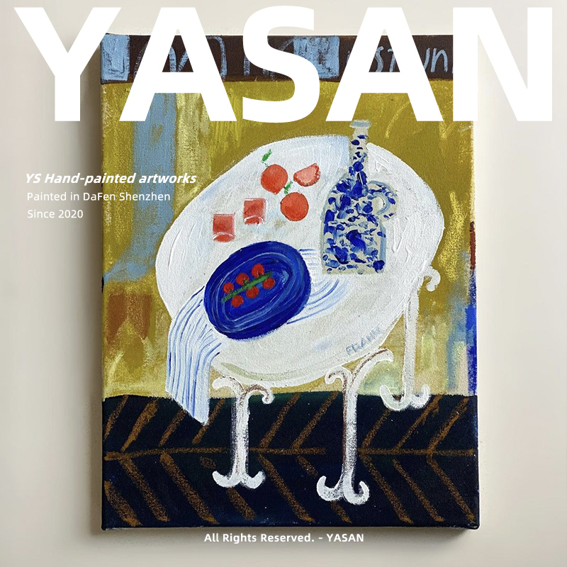 YASAN 后现代客厅油画手工彩绘艺术画趣味卧室装饰画巨幅抽象挂画