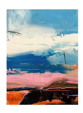 雅杉风景抽象玄关油画