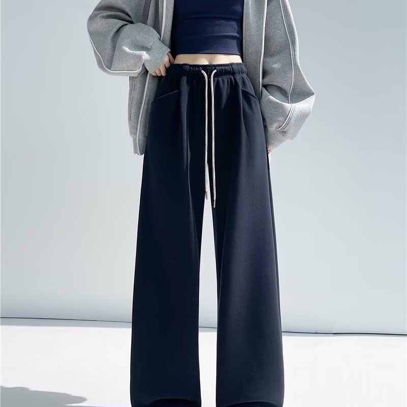 韩范软糯加绒宽松显瘦休闲裤卫裤