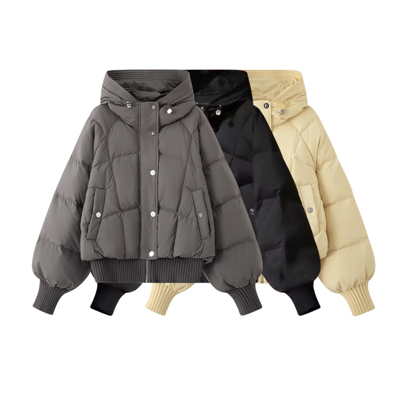 时尚宽松短款泡芙羽绒服外套