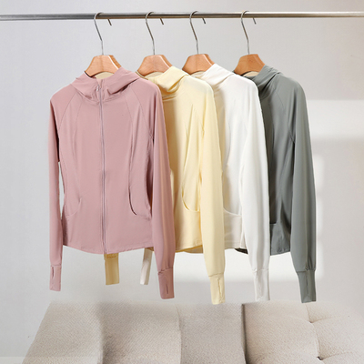 lulu同款修身连帽防晒外套