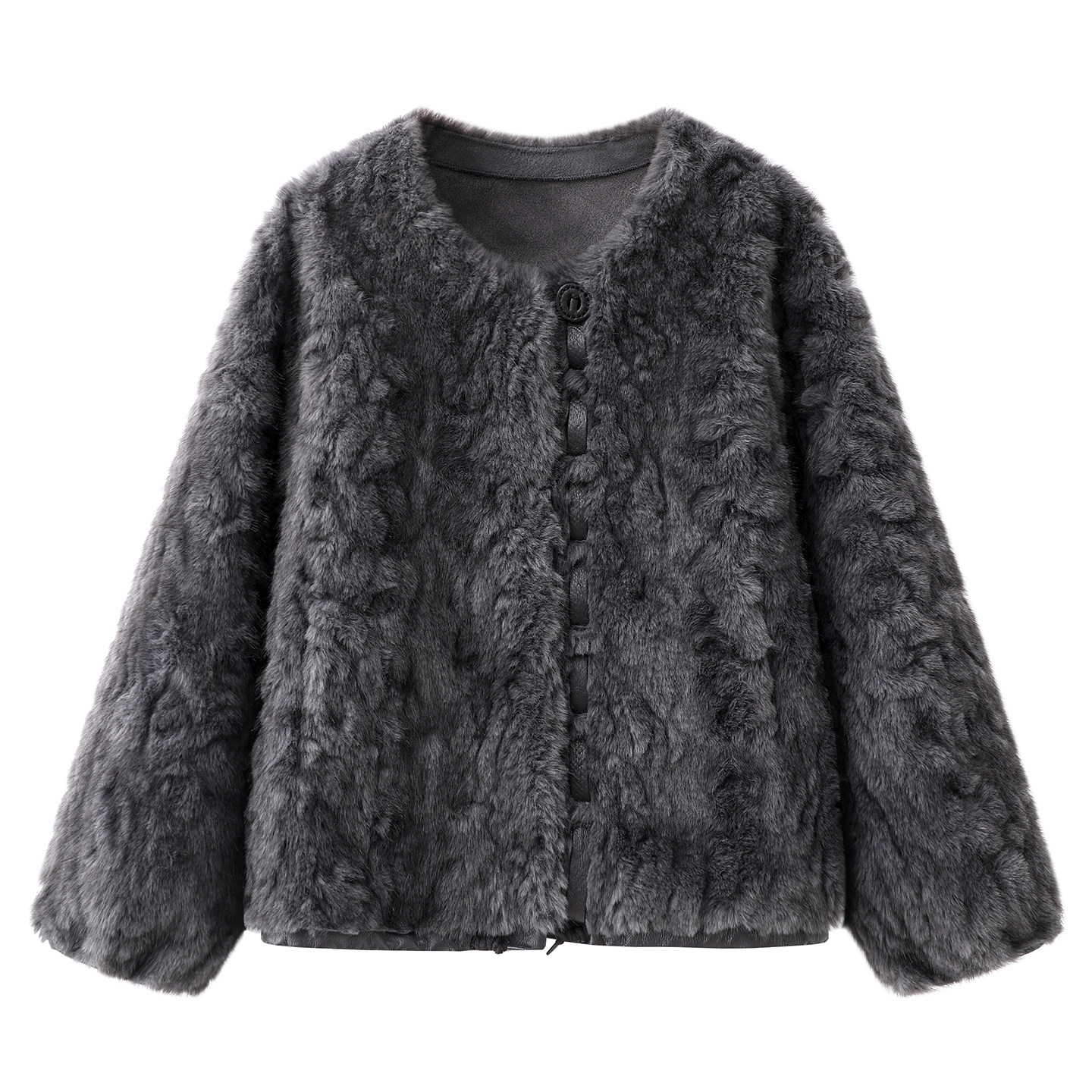 高端轻奢皮毛一体短款外套女2026春季新款宽松圆领毛绒绒显瘦上衣,女装/女士精品,短外套,淘宝优惠券,粉丝福利购,淘宝优惠卷