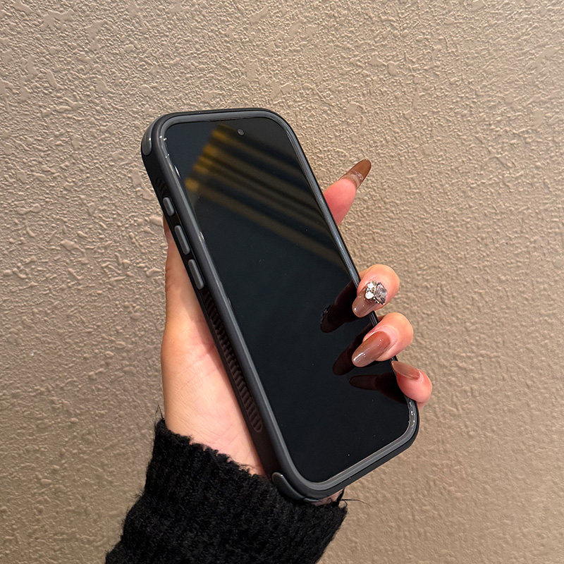 适用苹果16手机壳pro防摔por新款保护壳max撞色iphone加厚p双层气囊pm磁吸magsafe高出屏幕保护黑色蓝色ins