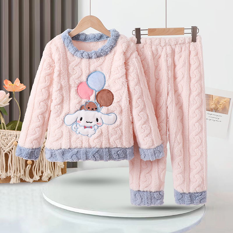 珊瑚绒秋冬季儿童睡衣加厚款
