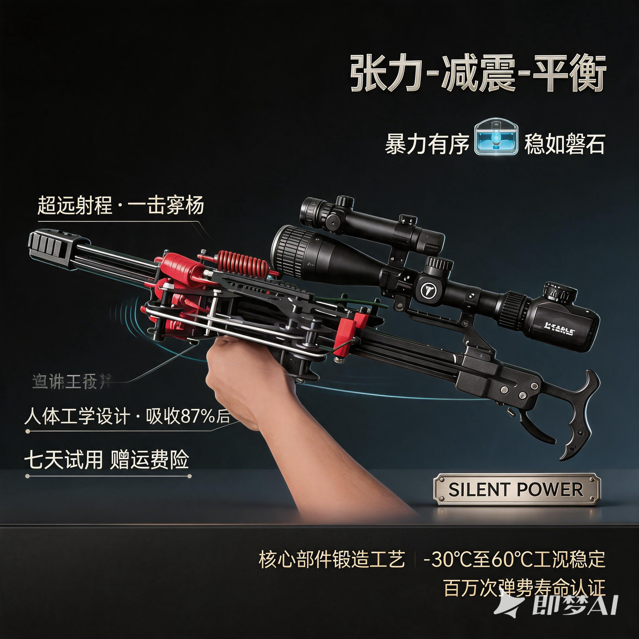 新款五代毒蛇40连发复合弓精准激光机械反曲高精度枪式斑鸠王子 - 实物图