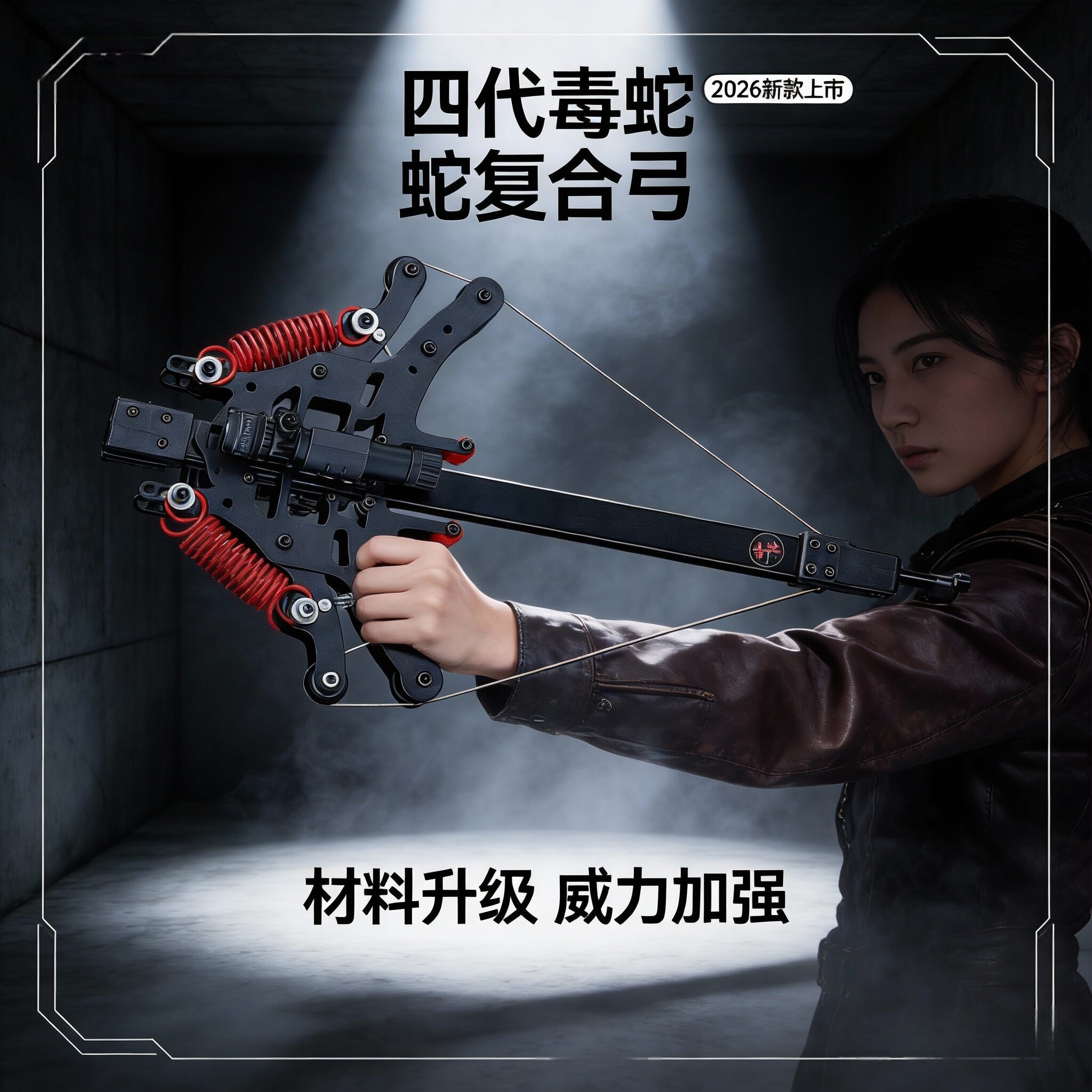 连发瞄准户外弓枪金属自动弹弓