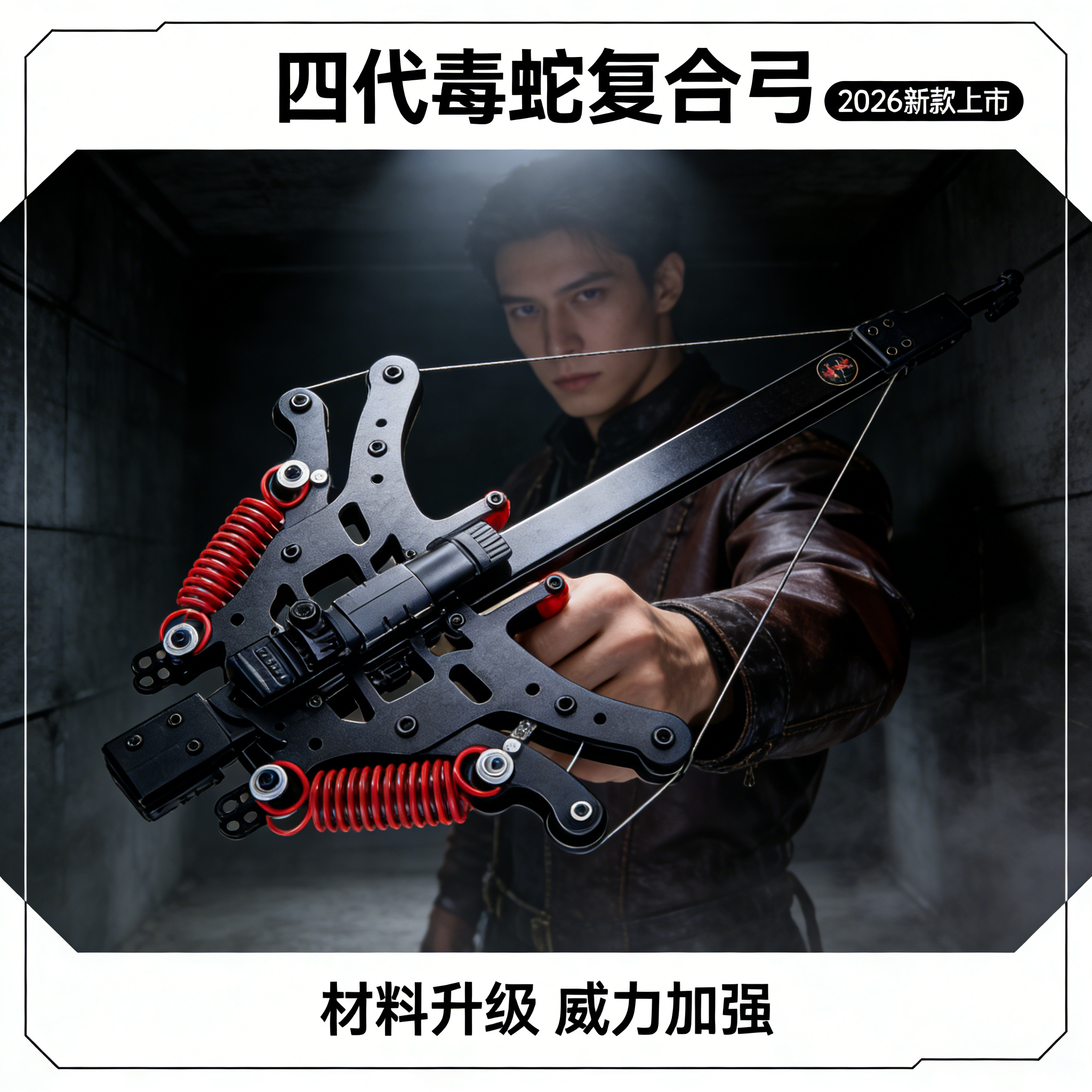 连发瞄准户外弓枪弹弓皮筋大威力