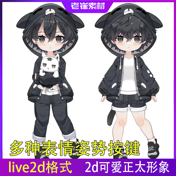 虚拟形象2d虚拟人皮套小电人