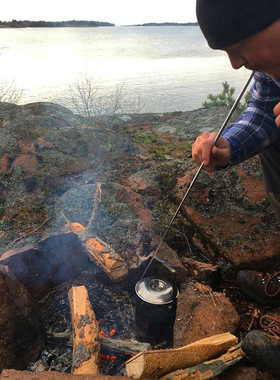 露营不锈钢吹火管吹火筒Pocket Bellow户外野营野炊可伸缩吹火棒