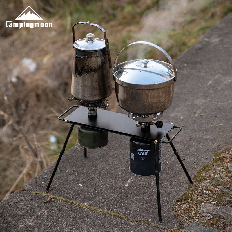 柯曼BKZ06-L半单元炉架桌双炉具接口IGT单元板便携户外露营小桌