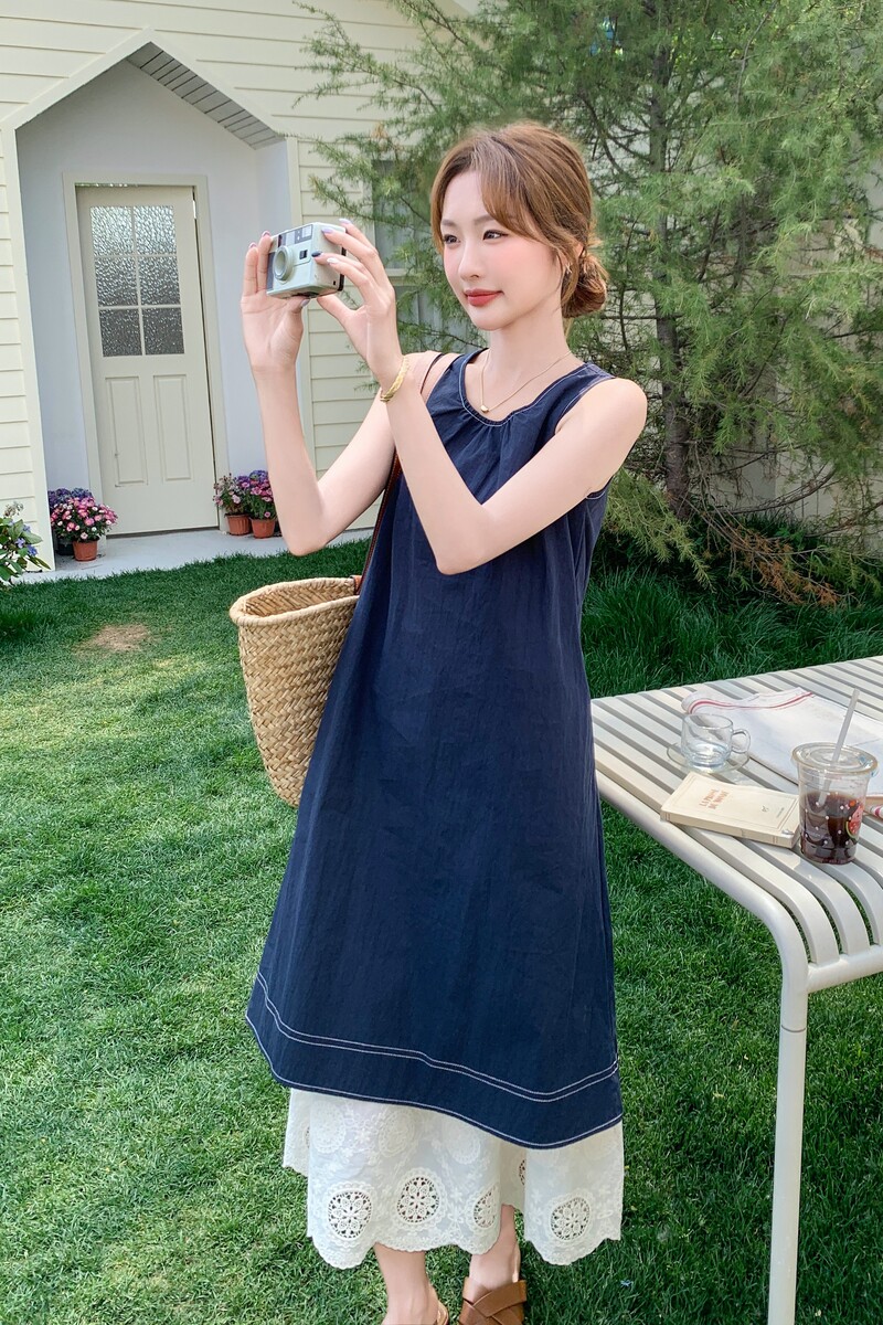 出货中超好数据拼接假两件套蕾丝连衣裙2C259-7723-P125-K178,女装连衣裙,2C259