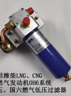 适用德龙MX3000解放大运欧曼LNG天然气OH6低压过滤器总成燃气滤芯