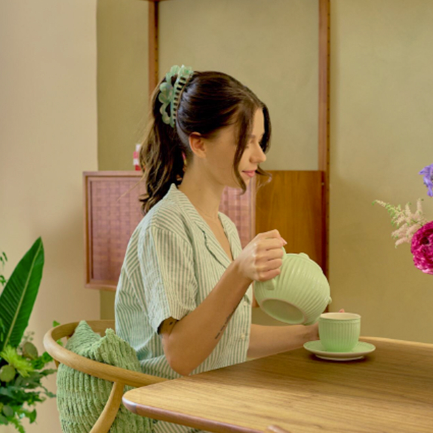 魔发鲨鱼夹抹茶森林抓夹发饰