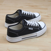 2025春季 运动休闲鞋 新款 大头鞋 潮 人本厚底帆布鞋 百搭学生板鞋 女款