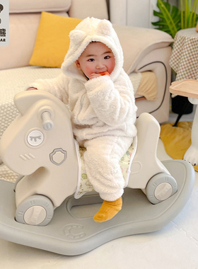 儿童摇马宝宝摇摇马溜溜车二合一婴儿周岁礼物玩具木马防摔摇摇车