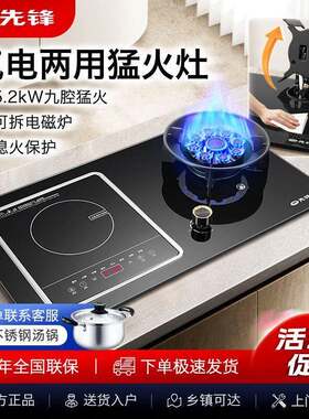先锋嵌入式气电两用双灶燃气灶
