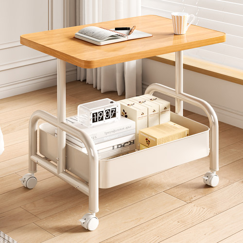 小推车双层边几客厅沙发可移动茶几收纳小桌子带轮茶桌卧室置物架