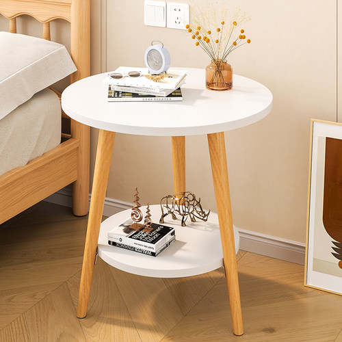 床头柜小圆桌边几角几实木桌腿