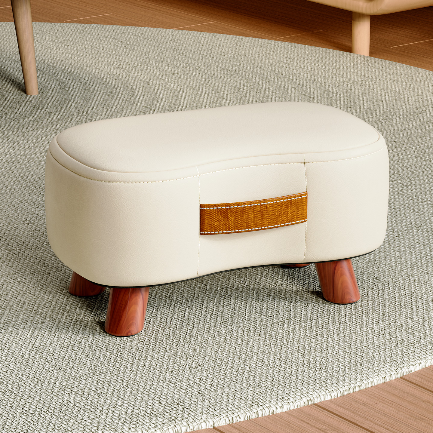 客厅沙发脚踏凳小凳子简约换鞋凳茶几小矮凳家用小板凳软包穿鞋凳