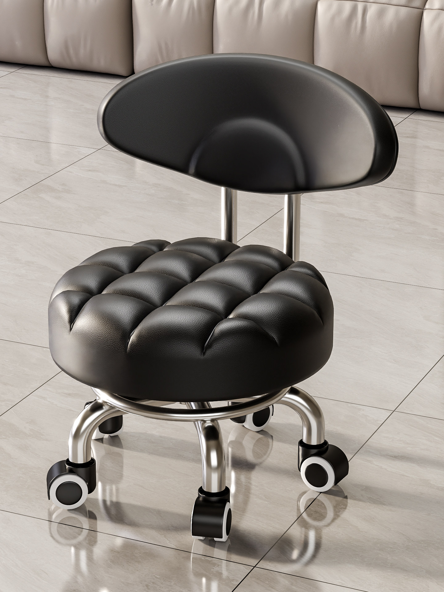 意式万向轮小凳子滑轮移动凳子家用矮凳带娃客厅带轮靠背小椅子,住宅家具,万向轮凳,淘宝优惠券,粉丝福利购,淘宝优惠卷