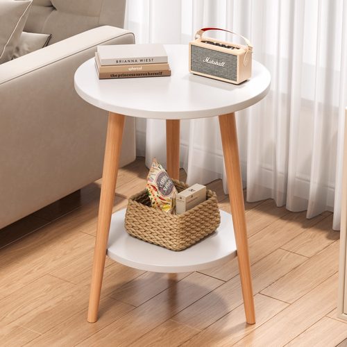 边几小圆桌角几实木桌腿床头柜