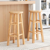加高凳子家用木凳子实木四脚高板凳吧台酒吧凳高腿凳子手机店凳子