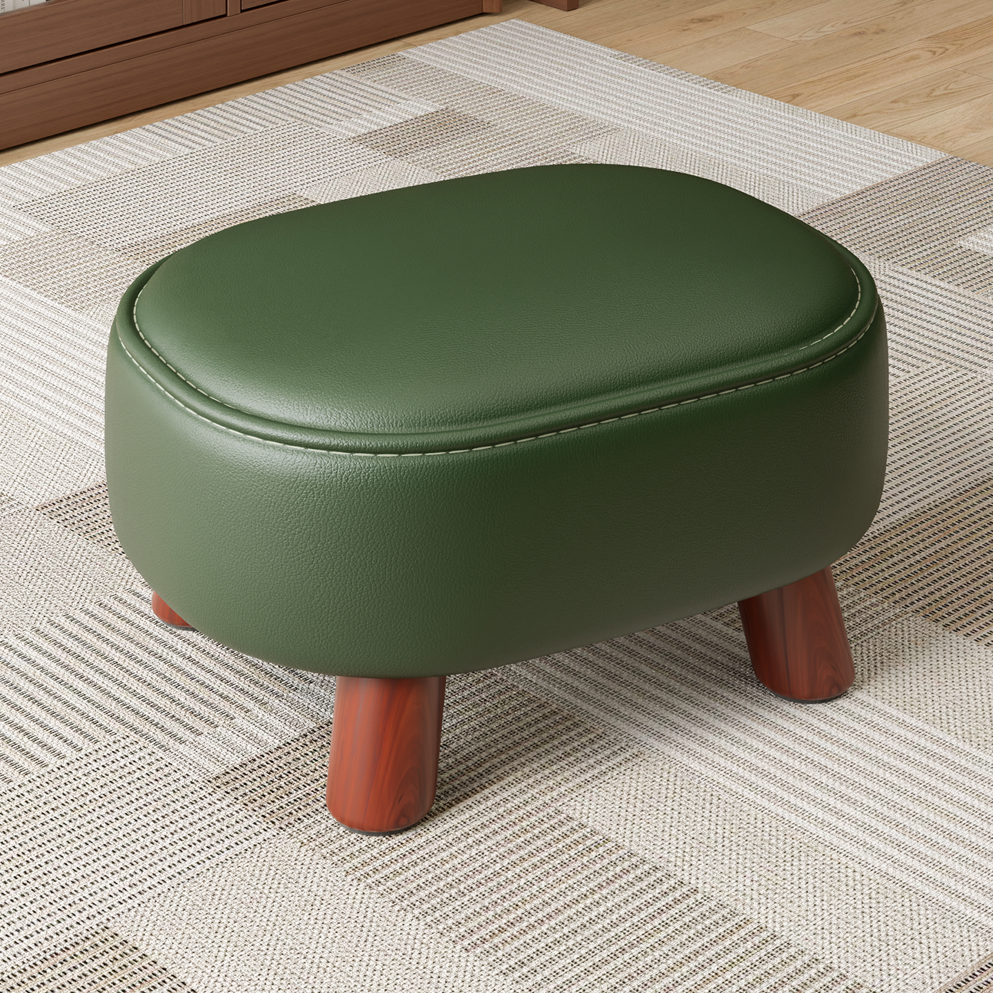 软包板凳小凳子家用实木矮凳换鞋凳客厅茶几沙发凳儿童坐凳墩子