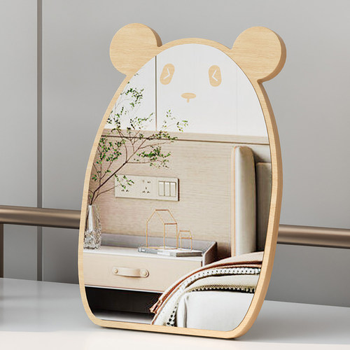 木质元素镜子简约台式化妆镜