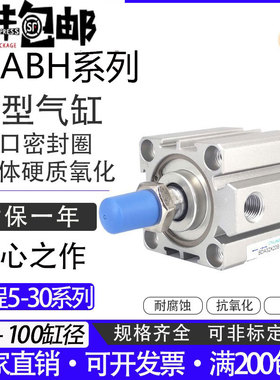 耐高温薄型气缸SDA20X5BH 25X10BH 32X15BH 40X20BH 20X25BH 30BH