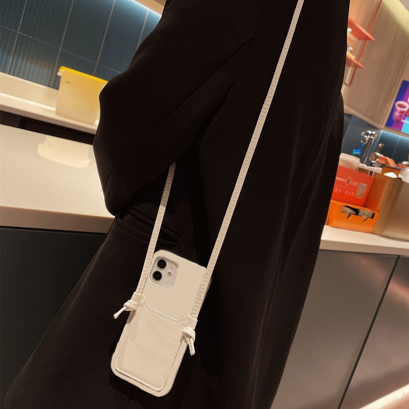 适用于苹果14手机壳新款iPhone13纯色pro皮质xsmax新款12promax斜挎11可背带挂绳xr斜跨x高级感8plus小众卡包怎么样,好用不?