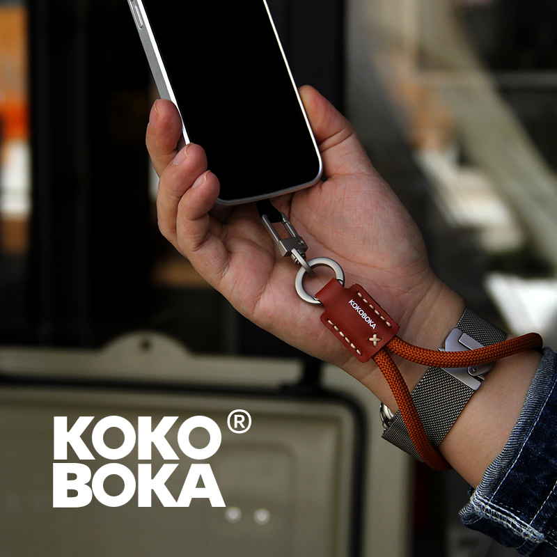 KOKOBOKA原创旅行户外欧洲防盗抢钛原色手机挂绳大疆POCKET3防坠落相机action5安全绳多功能AirPods耳机挂件